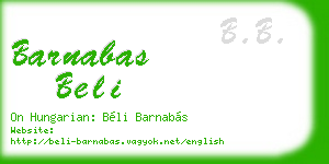 barnabas beli business card