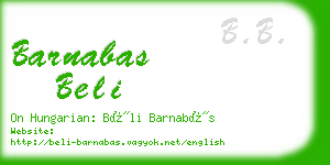 barnabas beli business card